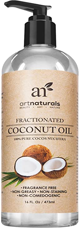Art Naturals Fractionated Coconut Oil 16 oz 100% Natural & Pure - Best Carrier / Massage Oil